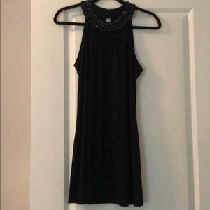 Black short halter dress
